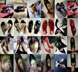 ALGUNS DOS SAPATOS DA MINHA MULHER PARA LAMBER, CHEIRAR E ESPORRAR.jpg